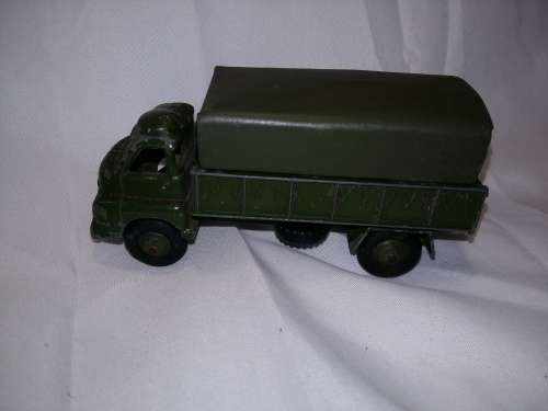 Vintage DINKY TOYS 1950, 621 3 Ton Army Wagon with Canopy, No Box, PLayed With, 1:43