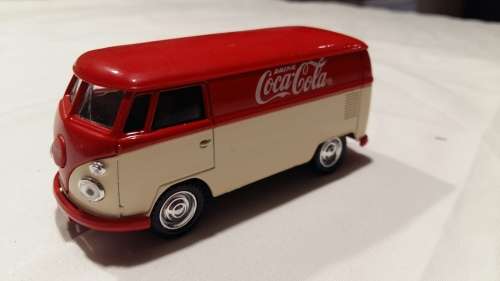 Coca-Cola 1966 VW Combi Bus, Solido Advertising, Die-Cast Touring Bus 1:43, No Box