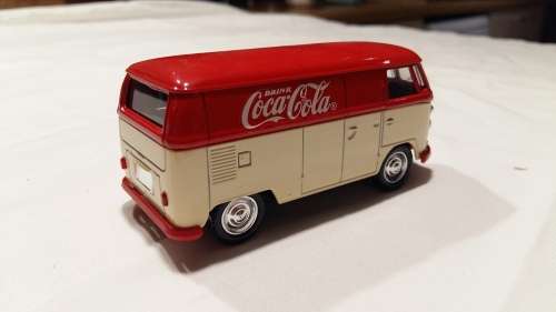 Coca-Cola 1966 VW Combi Bus, Solido Advertising, Die-Cast Touring Bus 1:43, No Box