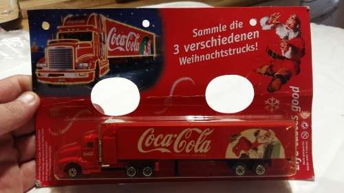 Coca Cola Santa Claus model truck, Die Cast, New in Box, Scale Unkown, Length 18cm