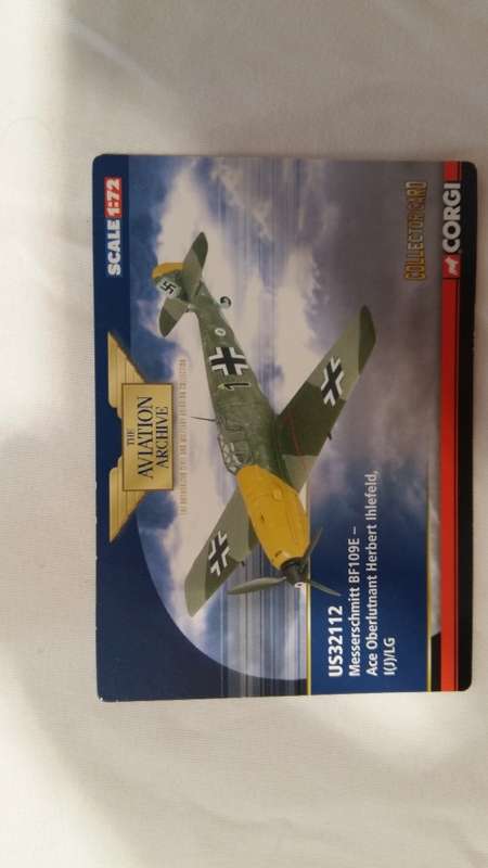 Messerschmitt BF 109E Ace Oberlutant Herbert Ihlefeld, 1:72, Corgi, Die Cast, No Original Box,