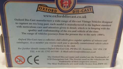 Brantho Korrux, Model MM024, Oxford No. 1222 of 2000, 1:43, Die Cast, New In Box