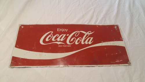 Coca Cola (RARE) Tin Sign, 555mm X 225mm (55.5cm X 22.5cm)