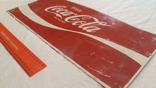 Coca Cola (RARE) Tin Sign, 555mm X 225mm (55.5cm X 22.5cm)