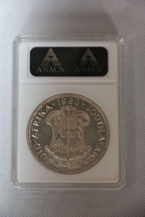 1960 Crown, 5 Shillings - ANACS - PF67