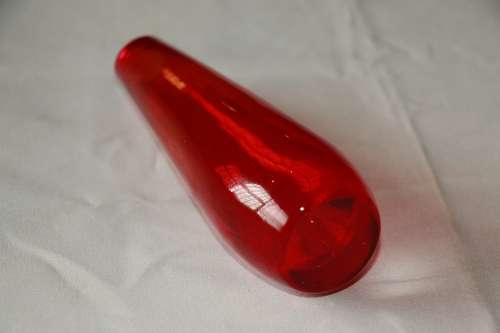 Vintage Art Deco Art Glass Red Vase