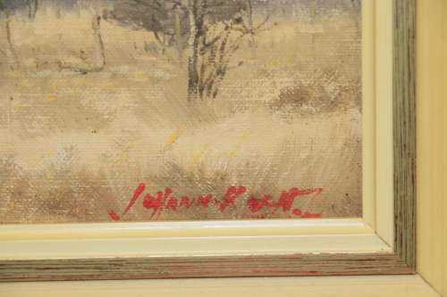 Beautiful Johann Koch Framed Painting - Bushveld Landscape