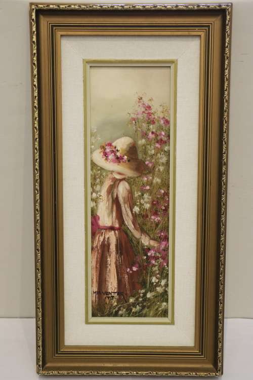 Mia Venter - Lavender Girl - Oil on Board