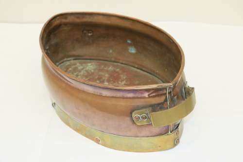 Vintage Oval Copper and Brass Box/Bucket - Stamped: JL Myburgh