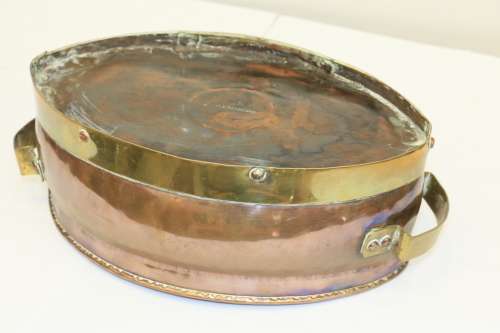 Vintage Oval Copper and Brass Box/Bucket - Stamped: JL Myburgh