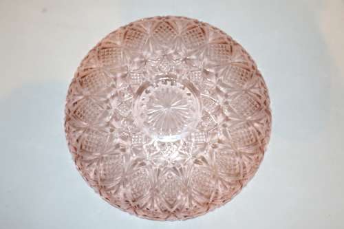 Vintage Pink Depression Glass Fruit Bowl