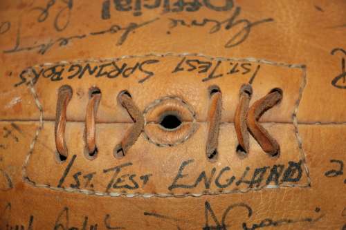 1984 Springbok vs England Test Signed Rugby Ball