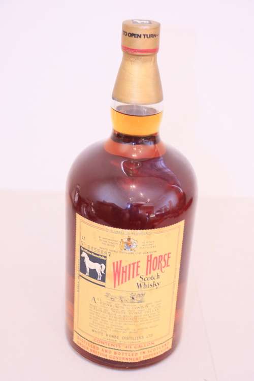 Rare White Horse Scotch Whisky .415 Gallon - Serial No. EE 0458687