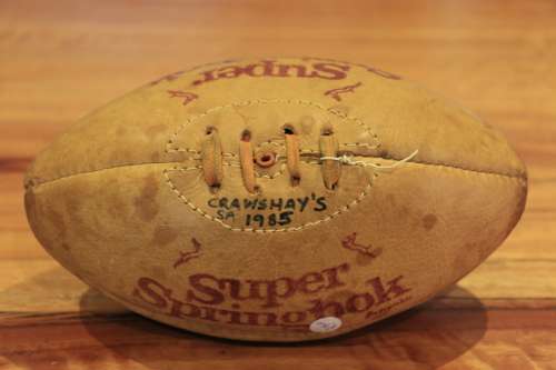 Super Springbok Signed Mini (Size 3) Rugby Ball - 1985 Crawshay's vs SA