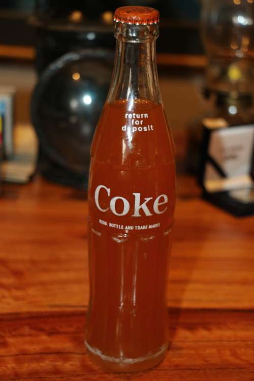 Vintage Coca-Cola 300ml bottle filled with Fanta Orange