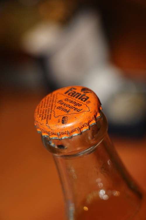 Vintage Coca-Cola 300ml bottle filled with Fanta Orange