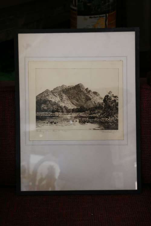 Tinus de Jongh - Etching - The Berg Rivier