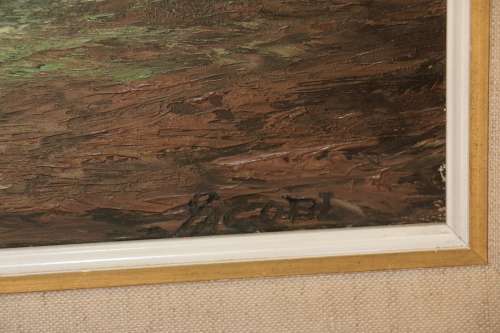 Benjamin Jacobi Framed Oil on Board - Mountain Landscape