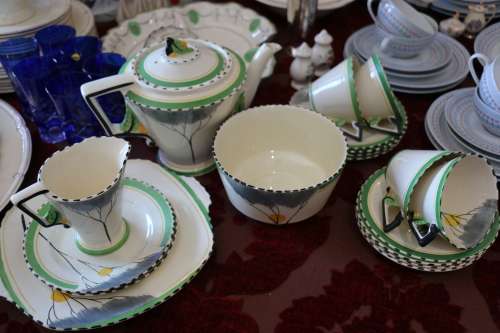Vintage Art Deco "Zenith" Burleigh Ware Tea Set - c.1930's