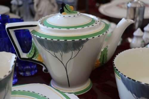 Vintage Art Deco "Zenith" Burleigh Ware Tea Set - c.1930's