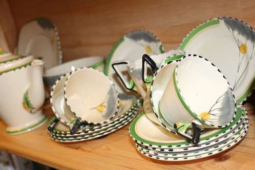 Vintage Art Deco "Zenith" Burleigh Ware Tea Set - c.1930's