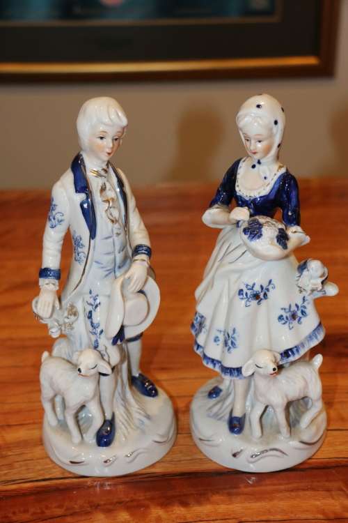Vintage Capodimonte Italian Porcelain Figurines