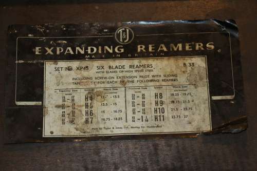Vintage T&J Expanding Reamers - Made in Great Britain