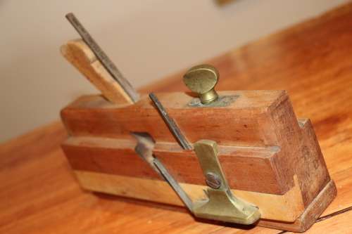 Vintage Atkin & Son (Birmingham) Brass and Wood Plane