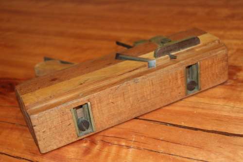 Vintage Atkin & Son (Birmingham) Brass and Wood Plane