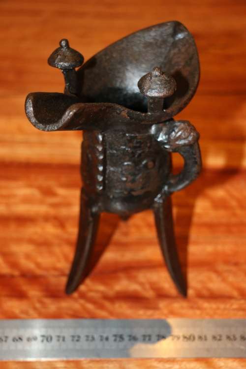 Antique Lead Melting Cast Iron Pot