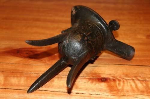 Antique Lead Melting Cast Iron Pot