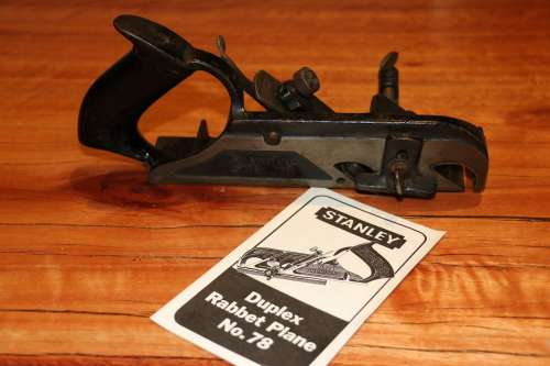 Vintage Stanley No.78 Rabbet Plane (US PAT 6-7-10)