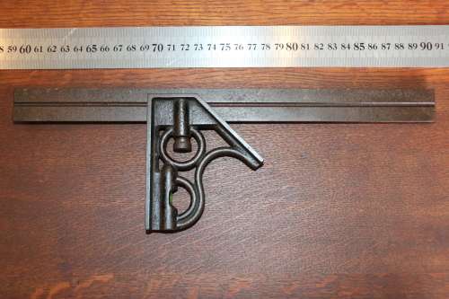 Vintage Cast Steel Adjustable Set Square