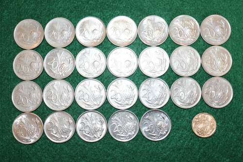 1965 - 1990 20 Cent Collection - Republic of South Africa