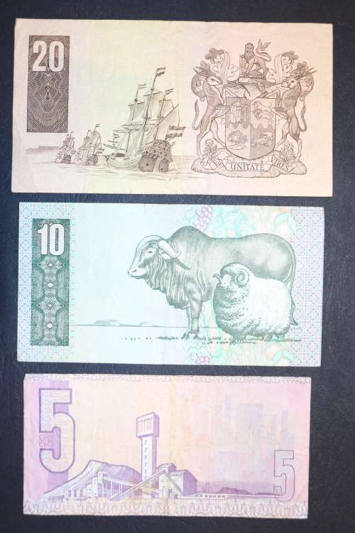 C.L. Stals 5 Rand, 10 Rand, 20 Rand Notes - Republic of South Africa