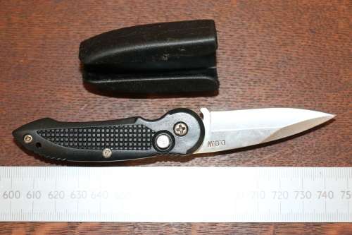 D.O.W. Folding Knife with Belt Holder