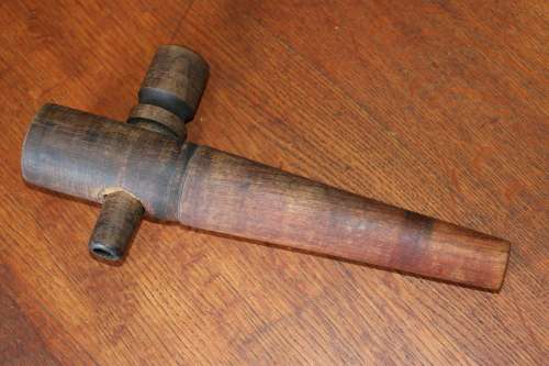 Vintage Large Wooden Wine Barrel Tap