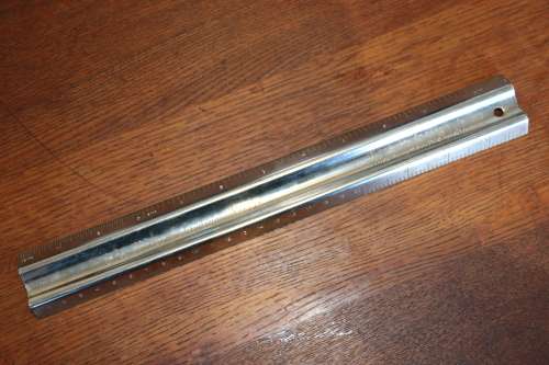 Vintage "The Maun Safety Rule" Steel Ruler