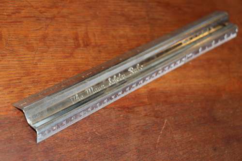 Vintage "The Maun Safety Rule" Steel Ruler