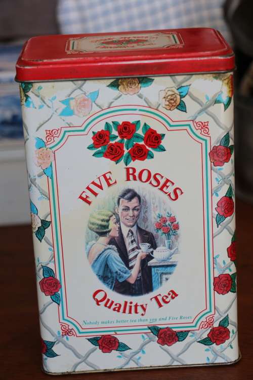 Five Roses Tea Tin (18cm Tall)