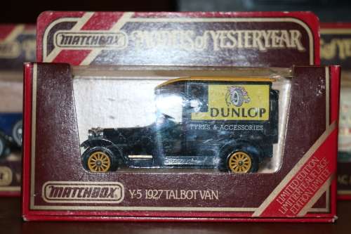 Matchbox Models of Yesteryear - 1927 Talbot Van Limited Edition - Dunlop Tyres