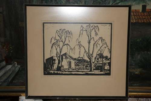 Original Pierneef - Framed Linocut - 55 x 50 cm Frame Size