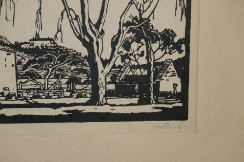 Original Pierneef - Framed Linocut - 55 x 50 cm Frame Size
