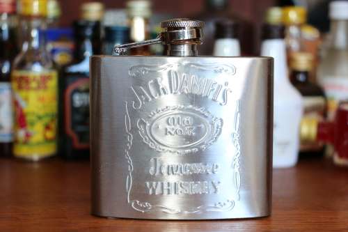 Jack Daniels Stainless Steel Hip Flask 5 oz