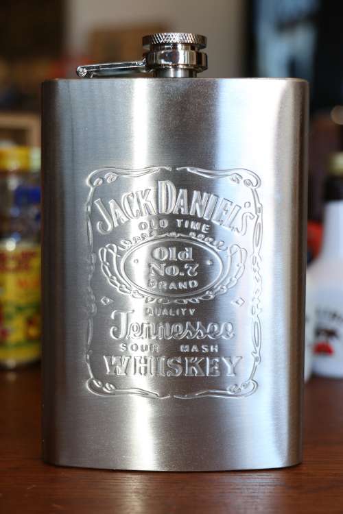 Jack Daniels Stainless Steel Hip Flask 9 oz