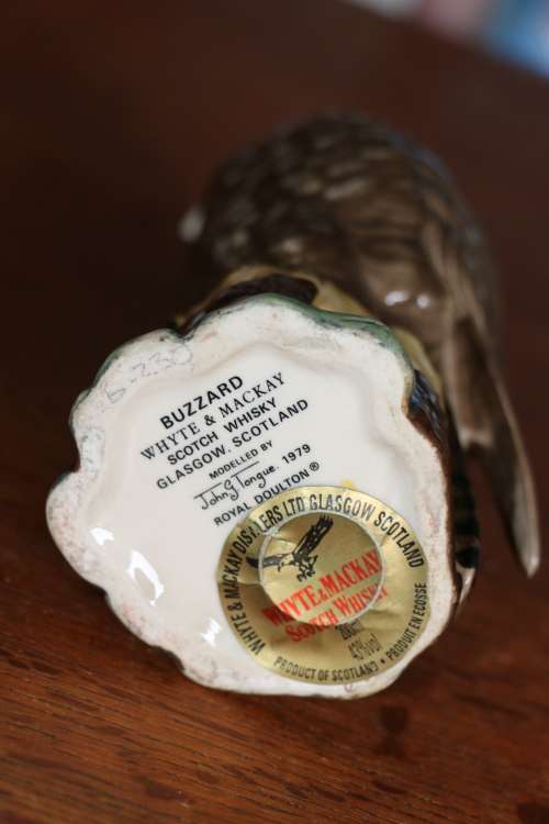 Buzzard Royal Doulton Whyte and Mackay Whisky Decanter - Full and Sealed - 200ml