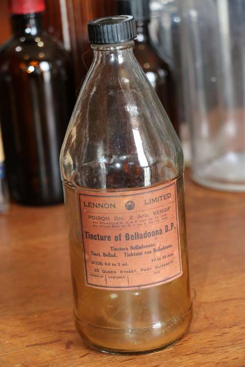 Vintage Glass Medicine Bottle (22 cm tall) Lennon Limited