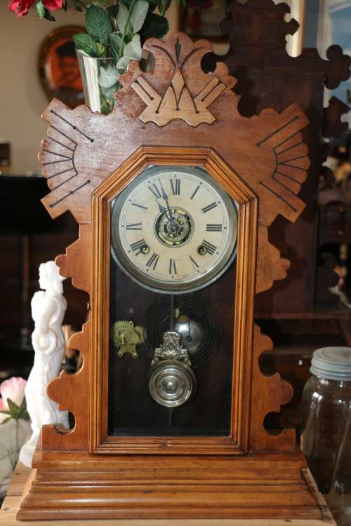 Beautiful Antique Ansonia Mantel Clock with Alarm, a rare find.