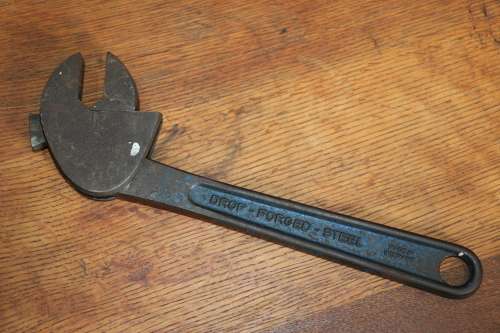 Vintage Plattina No. 1003 Drop Forged Steel Swivel Head Adjustable Spanner - Made in Germany