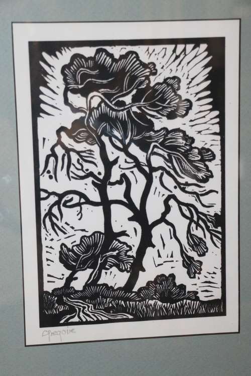 Beautiful Original Gregoire Boonzaier - Framed Linocut - 39 x 48 cm Frame Size